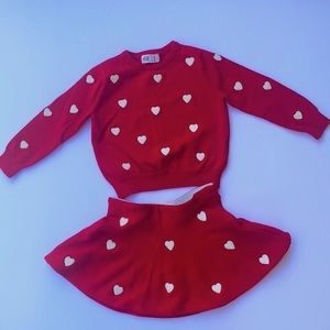 H&M Toddler Girl 2T Matching Skirt & Sweater ❤️’s